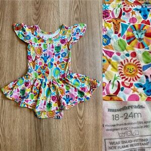 Muse Thread Dress Bamboo 18-34 twirl onesie animals outfit toddler